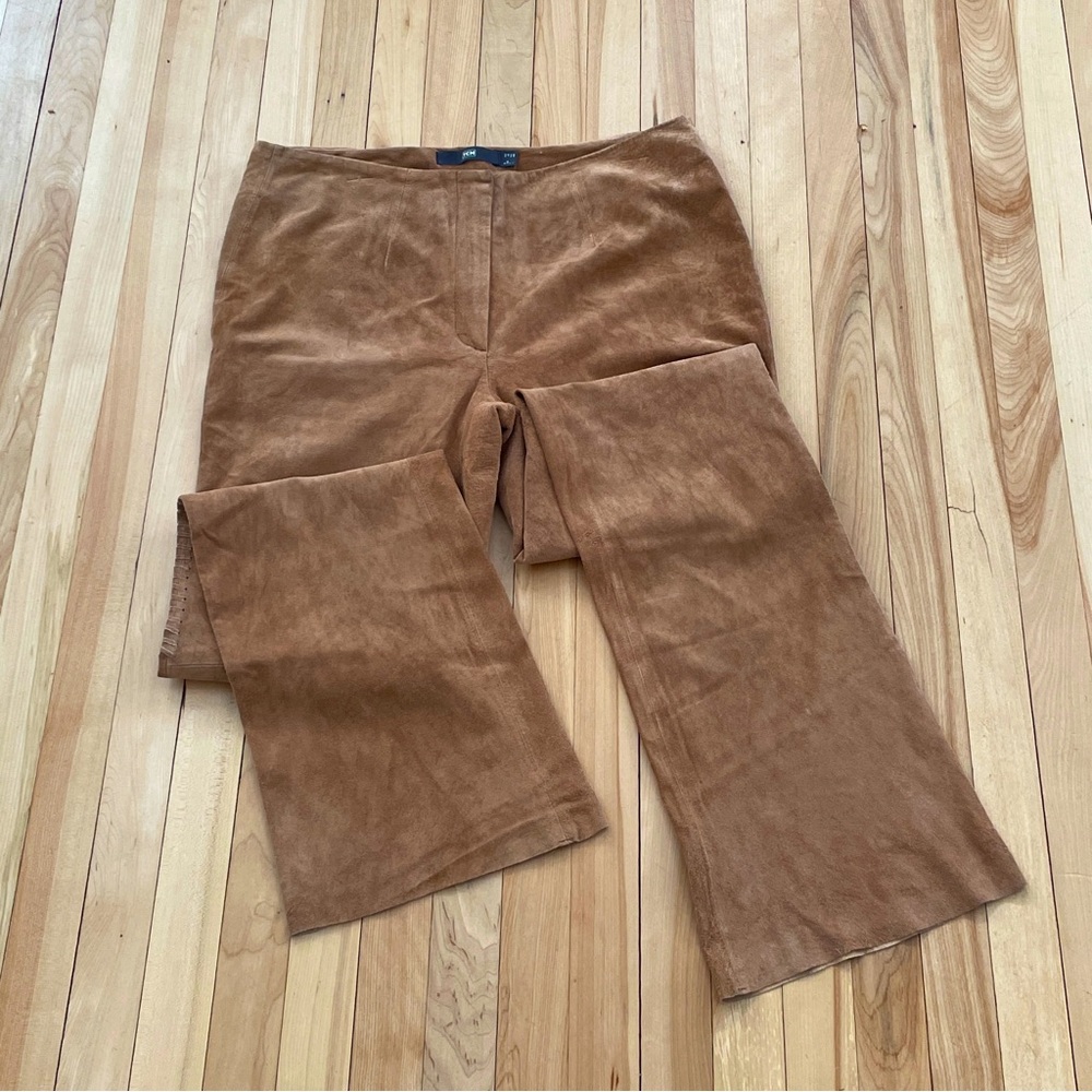 TCM Women's Real Leather Biker Bootcut Brown Trousers Pants - Sz US 14